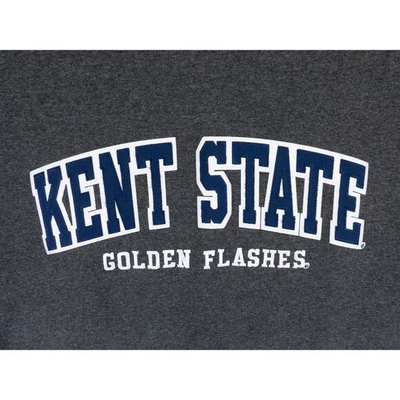 Kent State Golden Flashes Sweatshirt Mens Large Gray Champion Eco Fleece NCAA - Picture 4 of 8